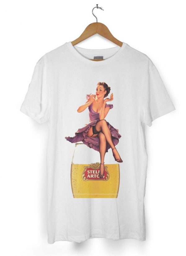 Vintage Pinup Stella Artois T-shirt