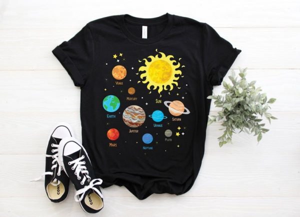 Solar System Dwarf Planets Astronomy Astronaut T-Shirt