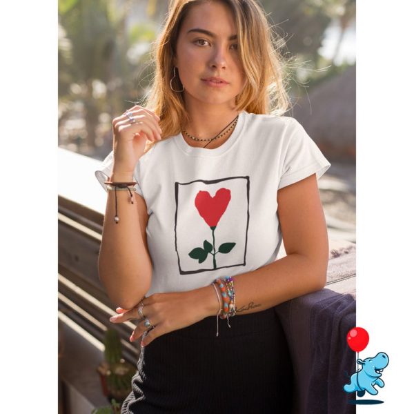 Heart flower friends tshirt