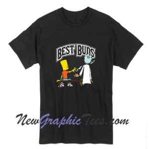 Best Buds Bart Simpson and Rick & Morty Backwoods T-Shirt