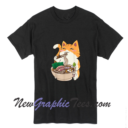 Cat Ramen Anime Kawaii Neko T-Shirt - newgraphictees.com Cat Ramen ...