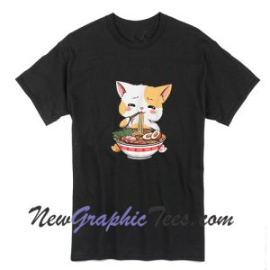 Kawaii Neko Ramen Cute Ramen Cat Japanese T-Shirt