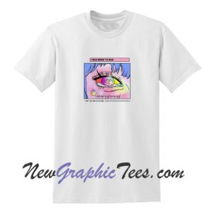 Vaporwave Miley Cyrus Midnight Sky Inspired Anime Illustration Kawaii T-Shirt