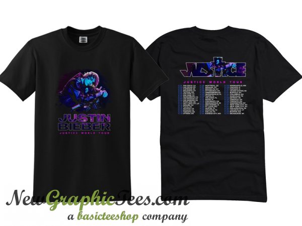 Justin Bieber Justice Tour 2022 Twoside TShirt