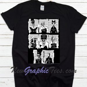 Disney Villains Mugshot Funny T Shirt