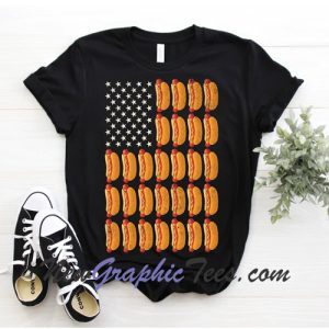 American Flag USA Hot Dog T-Shirt