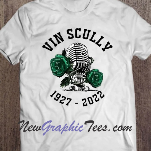 Vin Scully Microphone T-shirt -  Vin Scully Microphone T- shirt