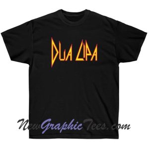 Dua Lipa with Def Leppard logo T-Shirt