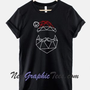 Geometric Santa Father Christmas T-Shirt