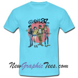 Gorillaz Group Circle Rise T-Shirt