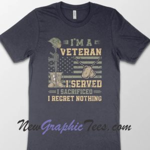 Patriotic Veteran USA Flag T-shirt