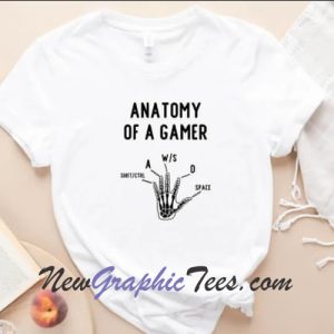 Anatomy of A gamer funny Gamer Hand T-Shirt