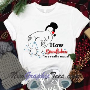 How Snowflake Are Really Made Funny Snowman T-Shirt