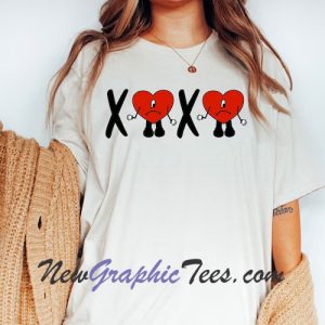 Heart Bad Bunny XOXO Valentines Day T-shirt