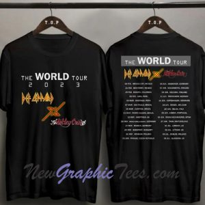 1987 Def Leppard Hysteria Tour Japan T-Shirt 2 Side Print