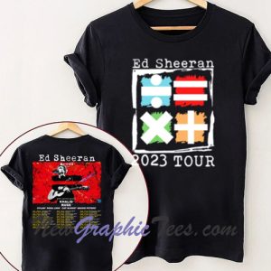 Ed Sheeran Signatures Mathematics Ed 2023 Tour Dates T-Shirt Twoside