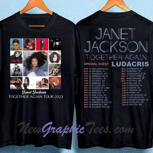 Janet Jackson Together Again Tour 2023 T-Shirt 2 Side Print