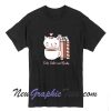 Cat Coffee And Book T-Shirt