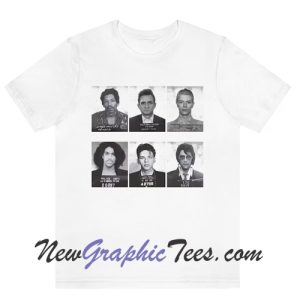 Celebrities Mugshot Famous Music Stars T-Shirt