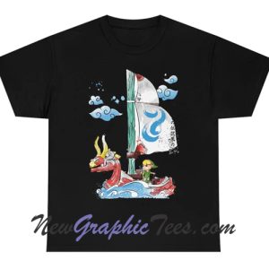 Legend of Zelda Windwaker The Great Wave of Kanagawa T-Shirt