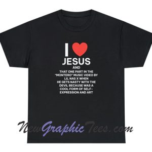 I love Jesus and Lil Nas X Montero devil Cursed T-Shirt