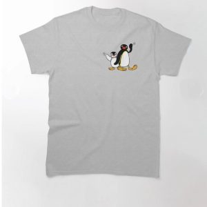 Angry Pingu waving penguin Cute T-shirt SD