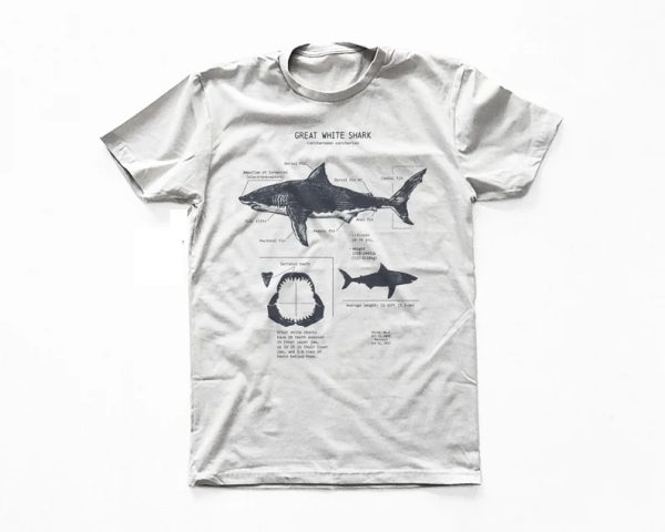 Great White Shark Anatomy T-shirt SD