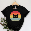 Retro Black Cat Lover T-shirt SD