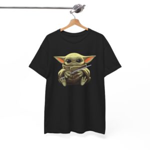 Baby Yoda Hug Flute T-shirt SD